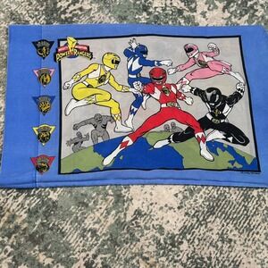 Mighty Morphin Power Rangers Pillow Case 1994 Standard Size Vintage Saban